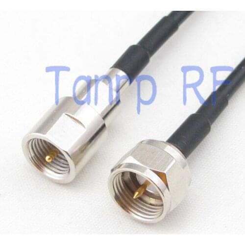 6in FME male plug to F male plug RF connector adapter 15CM Pigtail coaxial jumper cable RG174 extension cord
