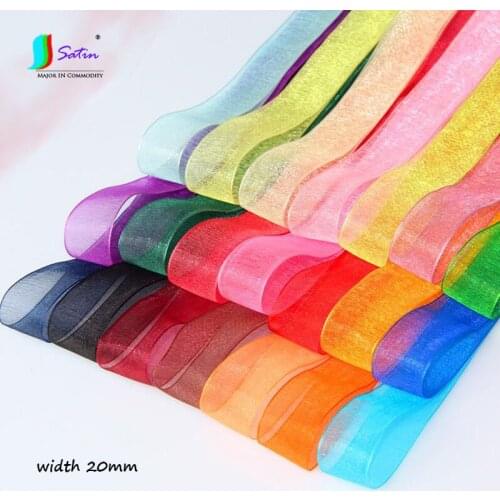 Wholesale Price 270 Meters Width 2cm Colorful Pure Hair Bow Nice Quality Gift Box Packing Decorate Chiffon Ribbon S0363H