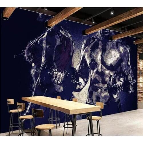 Beibehang Custom 3D wallpaper retro bar KTV decorative background wall creative hand-painted style gym HD background wall