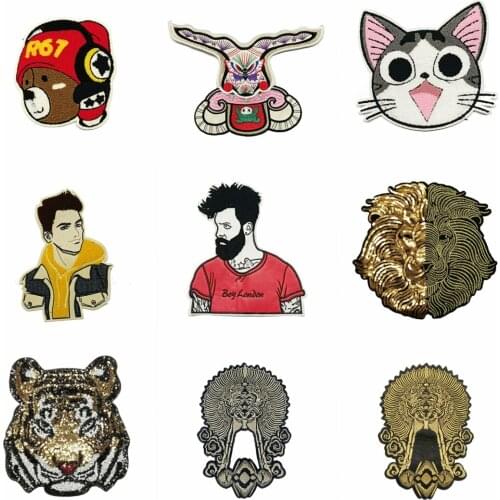 Large embroidery big icon animal cartoon patches for clothing DE-55