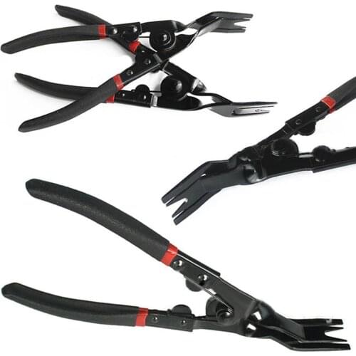 Black Car Door Panel Push Retainer Fastener Rivet Trim Clip Remover Plier Tool Repair Installer Clip Plier Tools