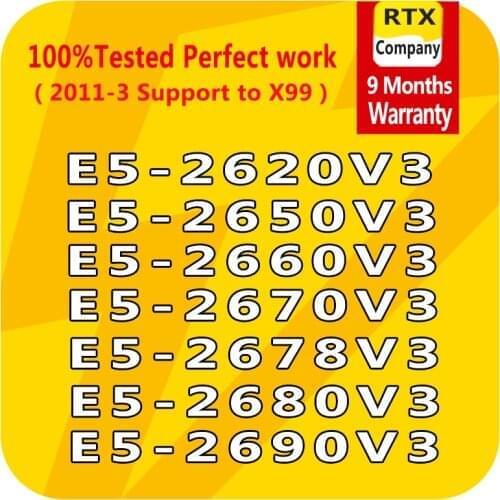 E5 2640V3 2623v3 E5-2637v3 2643v3 2658v3 2676v3 2698v3 2697v3 2667v3 2683V3 10/12 core LGA2011-3 Intel Xeon CPU Processor Server