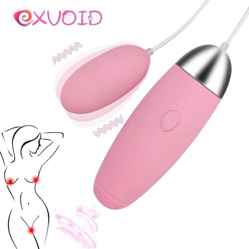 EXVOID Dildo Vibrator USB Charged Sex Toys for Women Clitoris Stimulator Tongue Oral Licking Vibrator Double Jump Egg Sex Shop