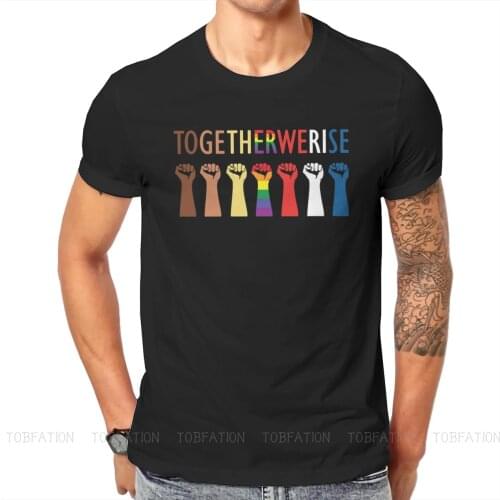 Together We Rise Unity Style TShirt LGBT Pride Month Lesbian Gay Bisexual Transgender Comfortable Gift T Shirt Short Sleeve