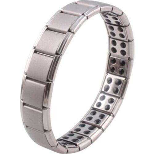 Healing Magnetic Bracelet Men Health Germanium Stretch Bracelet Jewelry Best Gift Stainless Steel Health Care Hand Chain Magnet