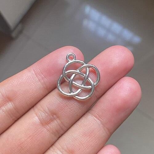 30pcs Celtic Knot Triquetra Connector Charms Antique Making Pendant Fit,Vintage Tibetan Silver,Jewelry DIY Bracelet Necklace