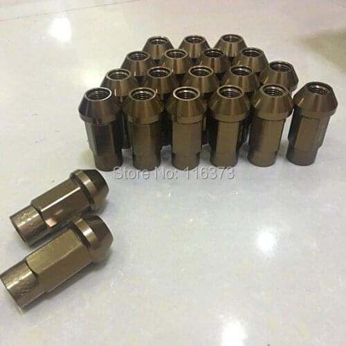 Light Weight 7075 Aluminum M12x1.5 Wheel rim lug nut For 2007-2009 Jaguar XKR extended length open end