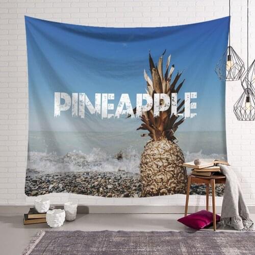 Summer Beach Large Wall Tapestry Cheap Hippie Pineapple Wall Hanging Bohemian Gold Wall Tapestries Mandala Wall Art Decor