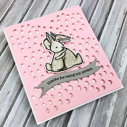 Rabbits' Friendship Metal Cutting Dies&Cordinating Stamps For Scrapbooking Craft Die Cut Card Making Embossing Stencil 2020