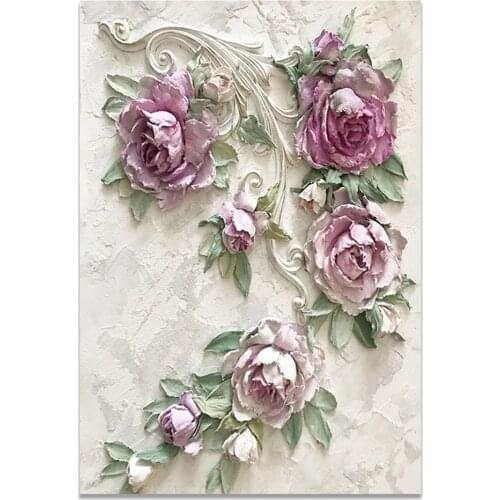 Flower DIY Cross Stitch 11CT Embroidery Kits Needlework Craft Set Printed Canvas Cotton Thread Home Decoration New Wholesale