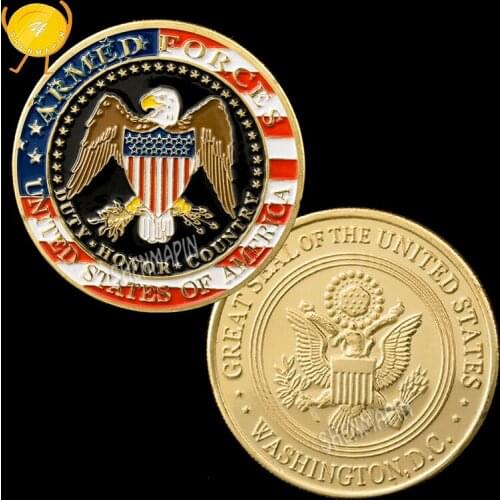 United States Armed Forces Commemorative Coin Duty Honor Country Coins Collectibles Great Seal of the US Washington,D.C