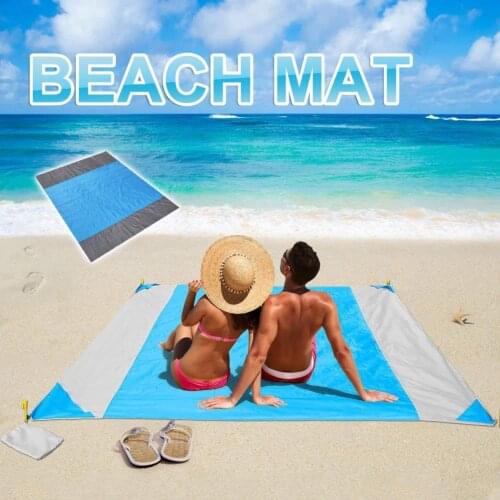 Folding Sand Beach Mat Foldable Waterproof Washable Pad Moistureproof Beach Blanket Camping Hiking Picnic Mat Cushion