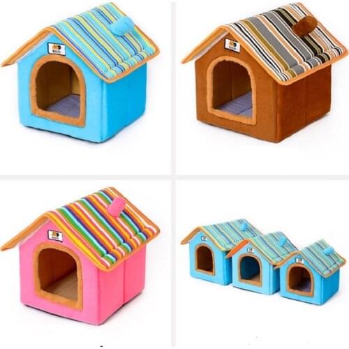 Dog Sleeping Mini House Calming Bed Hondenmand Pet Kennel Super Soft Fluffy Comfortable for Large Animal House