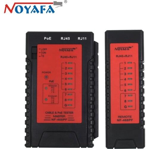 Noyafa NF-468PF Cable Tracker Detector Network Cable Tester Poe Wiring Finder Lan Tester Professional Wire Tracker Network Tools