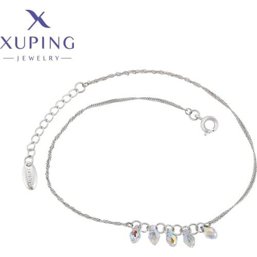 Xuping Jewelry New Arrivals Crystals Anklets for Women Girls Birthday Party Fashion Gift 40355