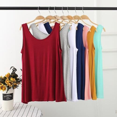 CAMISOLE WOMEN LOOSE SLEEVELESS SUMMER PLUS BIG SIZE TO COVER BELLY FAT MM OUTER WEAR TOP WITH TIDE BOTTOMING SHIRT