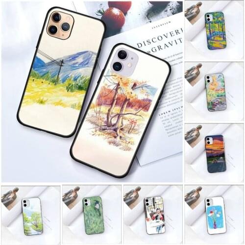 Zororong Crayon Painting Luxury Phone Case For iPhone 12 Mini 11 Pro XS Max X XR 7 8 Plus
