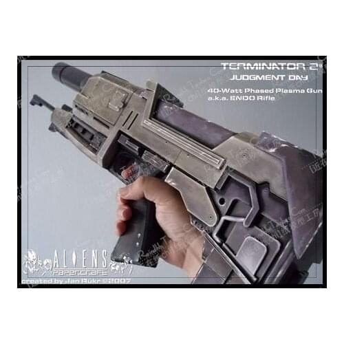 1: 1 firearms Terminator 2 T2-T800 Laser rifle 3D paper model DIY