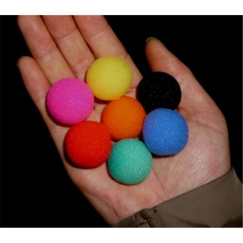 10PCS 2.5cm Finger Sponge Ball ( Red Yellow Blue ) Magic Tricks Classical Magician Illusion Comedy Close-Up Stage Card Magic