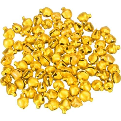 100Pcs Jingle Bells Aluminum Loose Beads Small For Festival Party Decoration/Christmas Tree Decoration/DIY Crafts Accessories