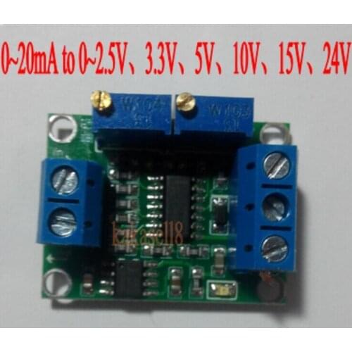 5pcs Current to Voltage 4-20mA to 0-10V 0-5V Isolation Transmitter Signal Converter