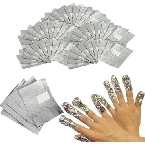 50/100Pcs Profession Aluminium Foil Nail Art Soak Off Polish Nail Removal Wraps Nail Towel Polish Remover Manicure Tool