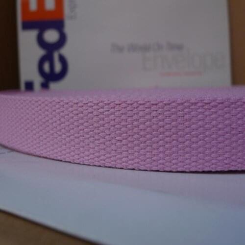50 Yards 1'' Inch 25mm #38 Pink Color Cotton Polyester Webbing 50y/roll Free Shipping
