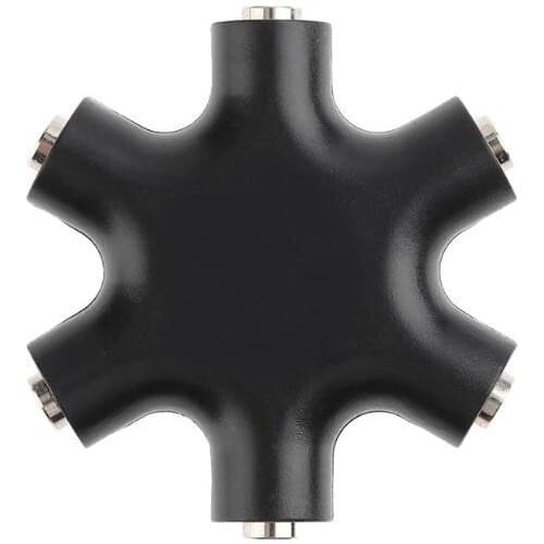 6 in 1 3.5mm Jack 6 Way Multi Port Hub Aux Headphone Splitter Useful Audio Adapter Converter Earphone Accessory for Phone PC