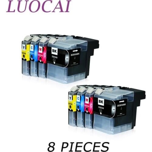 8 pieces LuoCai LC539 LC535 LC539XL LC535XL LC 539 Compatible ink cartridges For brother DCP-J100 DCP-J105 MFC-J200 printers