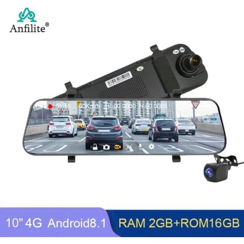 Anfilite ADAS Android 8.1 Car DVR wifi 4G Bluetooth 2+16gb GPS Navigator Auto Recorder vehicle 1080P Video Recorder rear mirror