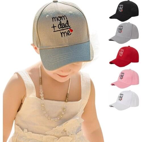 Autumn Kids Baseball Caps Letter Embroidery Boys Girls Sun Hat Adjustable Casual Outdoor Children Toddler Beach Cap