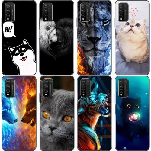 For Huawei Honor 10X Lite Case Rose Wolf Cute Patterned Cover Soft Silicon Phone Case for HUAWEI HONOR 10X Lite Top Quality