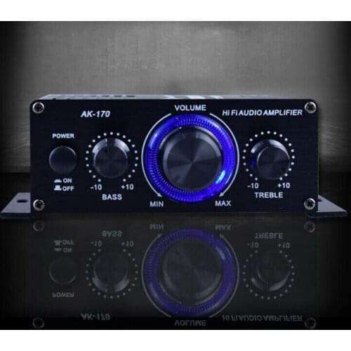 AK170 HIFI Digital Stereo Audio Power Amplifier 400W 12V FM Radio Mic Car Mini Sound Amplificador Board Home Theater Amplifiers
