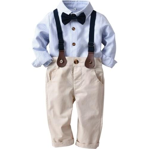 Gentleman Wedding Birthday High Quality Boy Clothes Sets Fashion Tops+Pants 2Pcs Baby Children Boys Party Baby Outfits Clothes