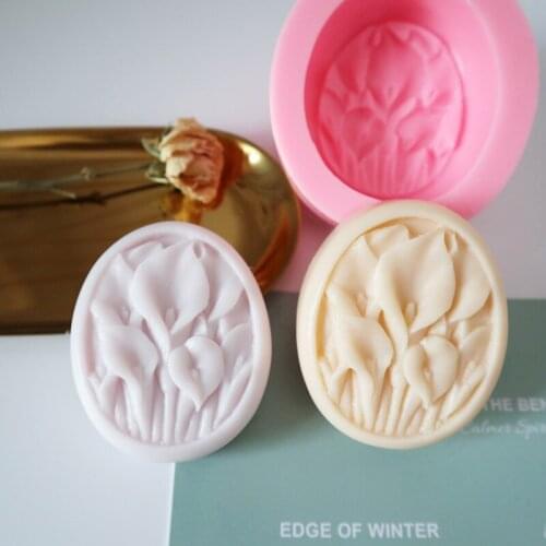 Calla Lily Flower Mold Handmade Soap Silicone Mold DIY Flower Soap Mold Silicone Mold for Resin Chocolate Mold