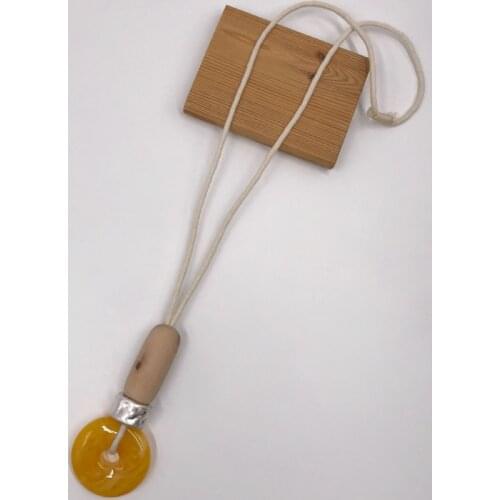 Kara&Kale Goth Fashion Jewelry Sweater Chain Vintage Long Necklace Pendants Wood and Resin Beads Necklace for Women Accessories