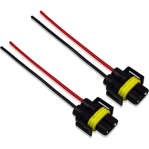 H11 Led Headlight Bulb Connector Wire Plug Socket H9 H8 H16(JP) Fog Lights Lines Halogen Hid Xenon Accessories Dyoung 2Pcs