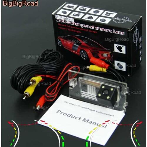 BigBigRoad Car Intelligent Dynamic Track Rear View Camera Waterproof Reversing Camera For Jeep Compass Liberty Grand Cherokee