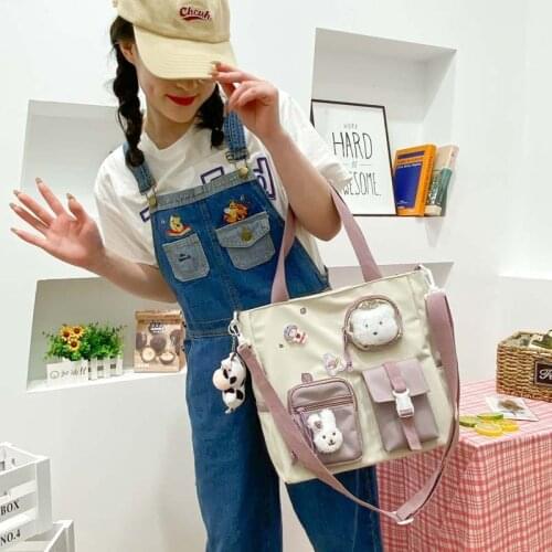 Pocket Cloth Totes Casual Shoulder Bag Cotton Foldable Shopping Women Eco ReusableB Shopper Bags Women Ladies Casual ShoulderBag