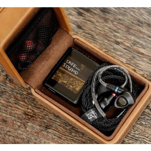 SHANLING C2 Handmade Custom PU Leather Storage Box for Earphones MW100 ME500 Portable Pressure Box for M0 M2X M5S mini player