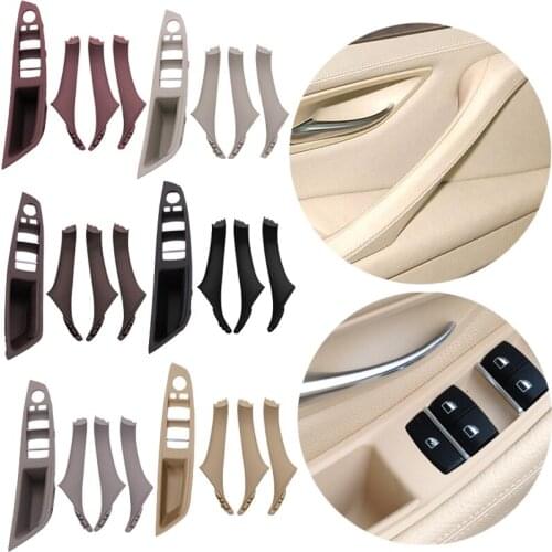 Left Hand Drive Car Inner Handle For BMW 5 Series F10 F11 F18 ABS+PC Advanced Material LHD Interior Handle Panel Pull Trim Cover