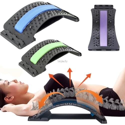 Back Stretch Equipment Massager Massageador Magic Stretcher Fitness Lumbar Support Relaxation Spine Pain Relief