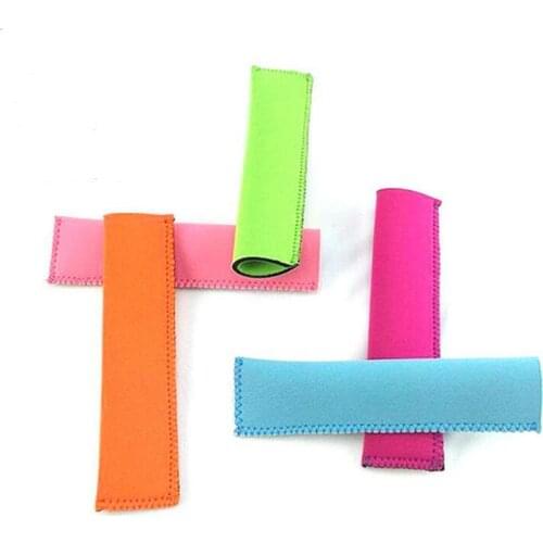New arrival mixed colors large size kids popsicle holders ice popsicle sleeves freezer Free shipping LX4425