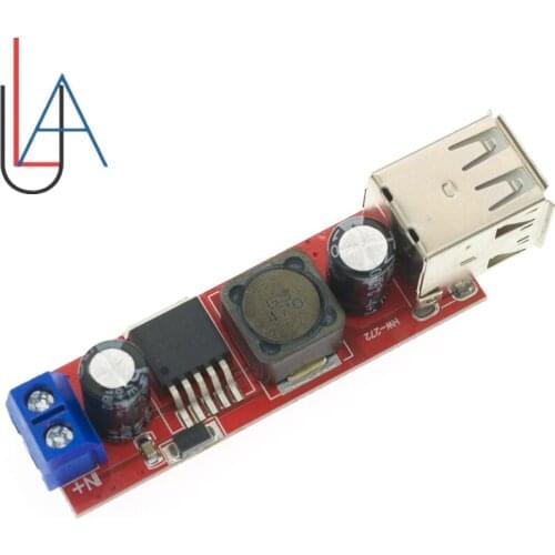 DC 6V-40V To 5V 3A Double USB Charge DC-DC Step Down Converter Module For Vehicle Car Charger LM2596 Dual Two USB