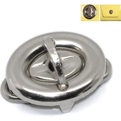 10Sets Silver Tone Oval Switch Turn Twist Clasps Locks Buckle For Handbag Purse Bag DIY Bag Hardware Accessories 33x26x16mm