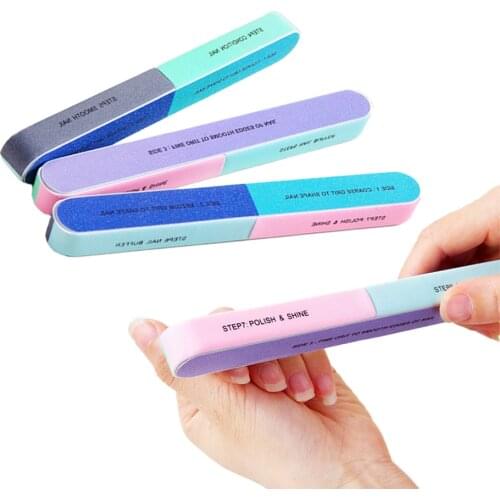7 Sided Professional Nail File Buffer Block Sponge Manicure Pedicure Sanding Surface Nail Art Tools Printing UV Gel Polishing