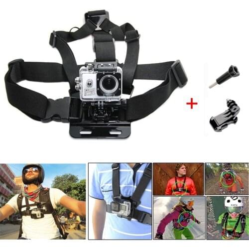 Adjustable Chest Strap Belt mounts for Body Tripod Harness Mount For Gopro Hero SJCAM YI Action CAMERA