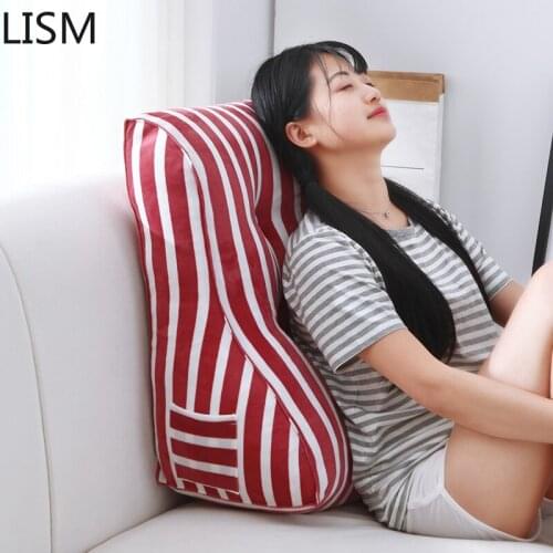 Office Triangular Backrest Cushion Chair Sofa Cushions Bed Rest Back Pillow Waist Cushion Soft Bag Cushions Modern Home Decor