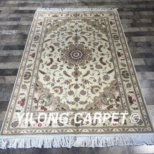 Yilong 4'x6' handmade thin soft home wool silk rugs persian design high quality!! wool carpet (WY2058S4x6)