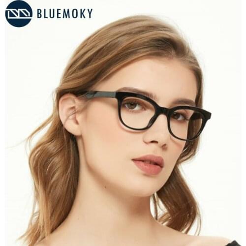 BLUEMOKY Retro Cat Eye Anti Blue Light Reading Glasses Women Computer Gaming Presbyopic Eyewear Lady Hyperopia Eyeglasses Frame